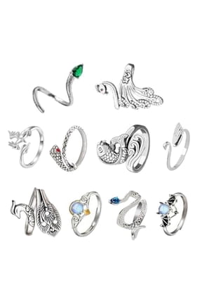 10pcs Crochet Rings Adjustable Thumb Rings for Knitting Hobbyists Yarns Rings Convenient Finger Holders for Hand Weaving