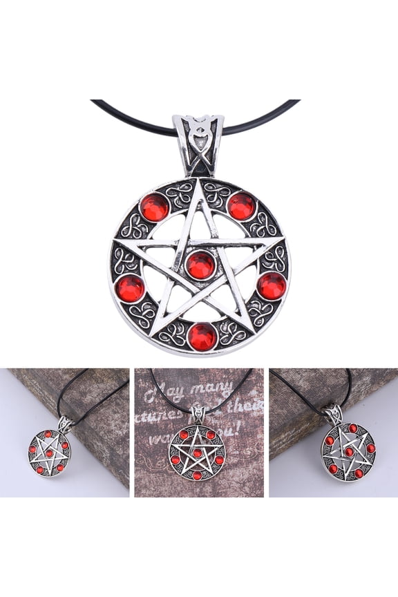 1Pc Fashion Invert Pentacle Star Pewter Pendant Cosplay Necklace New