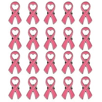 Fogun 20pcs Official Ribbon Brooches Pin Breast Cancers Awareness Lapel Health Care Public Welfare Badges Women Jewelry