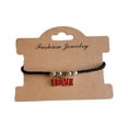 thumbnail image 1 of Fogun Adjustable Red Ribbon Charm Wristband HIV/ Awareness Bracelets Simple Braided Rope Bracelets Jewelry for Men, Women, 1 of 2