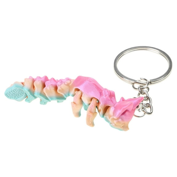 Fogun Articulated Foxes Figurine Keychain, 3D Printed Multi Joint Movable Foxes Keychain for Decoration and Play