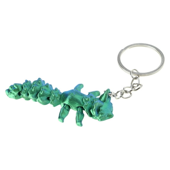 Fogun Articulated Foxes Figurine Keychain, 3D Printed Multi Joint Movable Foxes Keychain for Decoration and Play