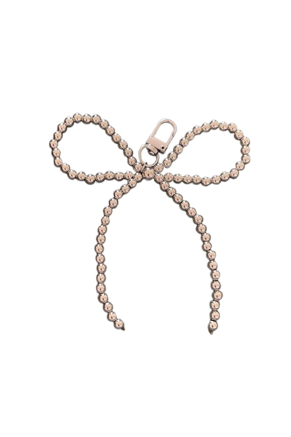 Bead Bowknot Charm Keychains Sweet Cool Pendant Hanging Ornament Keyring Backpack Decoration Jewelry for Women Girls
