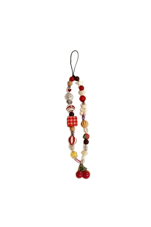 Bear Beaded Phone Charm Handmade Keyring Accessory Unique Phone Keychain Dainty Decorations for Phone Camera