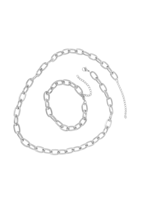 Beautiful Neck Jewelry Necklace Party Chain Jewelry Set Stainless Steel Texture Suitable for Gifting and Celebrations