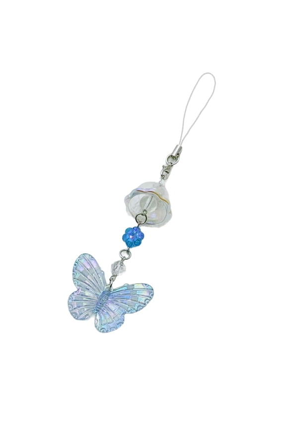 Colorful Butterfly Phone Pendant Keychain Multifunctional Fashion Accessory Phone Charm Strap Suitable for Phone and Car