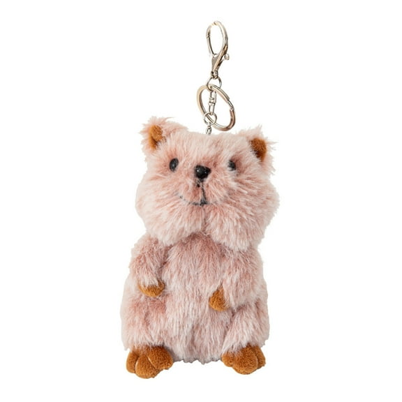 Fogun Cartoon Kangaroos Keychain Plush Stuffed Animal Doll Pendant Keyring Bag Charm Backpack Decoration Car Key Decors