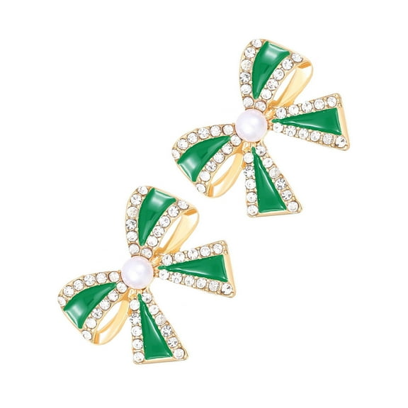 Fogun Christmas Colorful Bowknot Earrings for Women Fashion Jewelry Bows Ear Studs Wedding Accessories Earwear for Parties