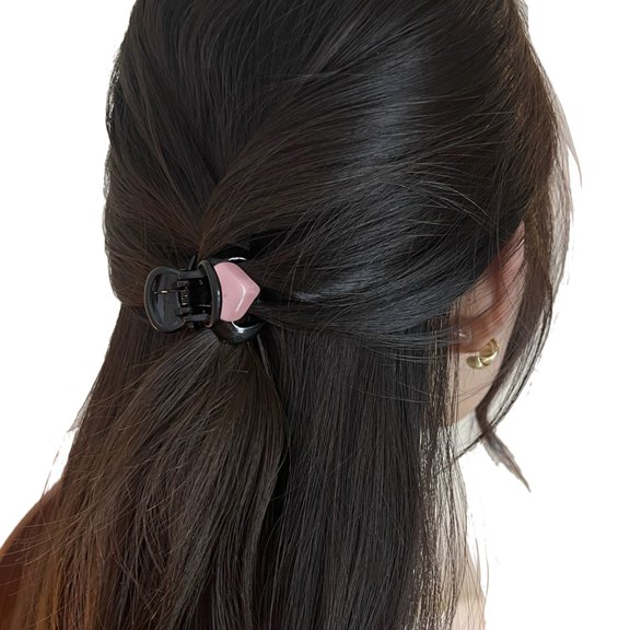 Fogun Claw Clip Hair Claw for Women Banana Barrettes Jaw Clip Acrylic Love Heart Hair Clip Girls Hair Shape Accessories