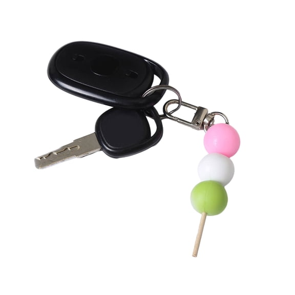 Fogun Colorful Acrylic Keychain Simulated Meatball String Keyring Unique Food Model Bag Charm Decoration Key Chain Attachment