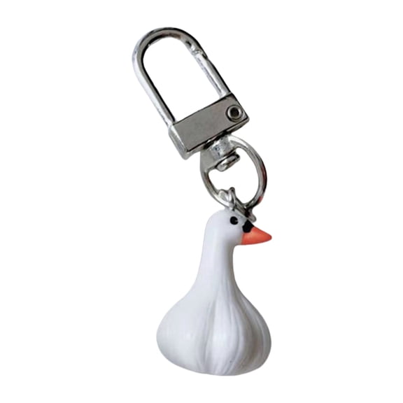 Fogun Creative Garlic Shaped Keychain Garlic Duck Keychain Eye Catching Key Accessory Cartoon Key Holder Suitable for Daily