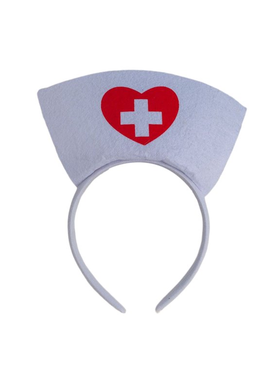 Delicate Halloween Nurse Hat Hair Hoop Headbands Hair Bands Party Decoration for Girls and Womens Photo Props