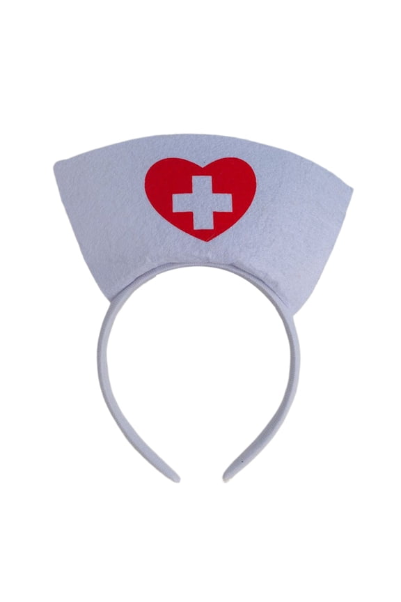 Delicate Halloween Nurse Hat Hair Hoop Headbands Hair Bands Party Decoration for Girls and Womens Photo Props