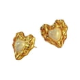 thumbnail image 1 of Fogun Delicate Heart Studs Earrings Delicate Heart Studs Earrings Pearls Accent Ear Studs Enhancing Your Daily Look, 1 of 2