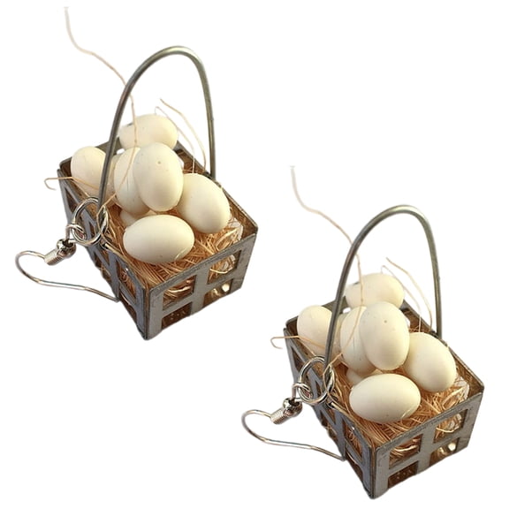 Fogun Easters Small Eggs Blue Dangle Earrings Portable Accessory for Festive Celebrations and Stylish Outfits Daily Use