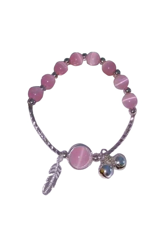 Elegant Cats Eye Styles Bells Bracelet With Unique Glossy Finish for Couples And Friend Portable for Fashion Women