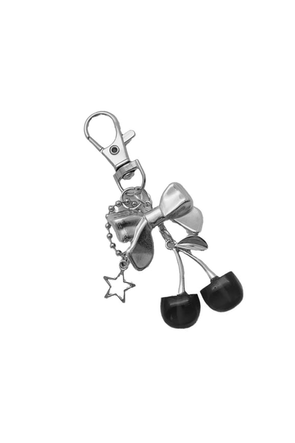 Elegant Cherrys Purse Charm Portable Accessory for Women with Easy Attach Keyrings for Handbags and Backpacks Ornament