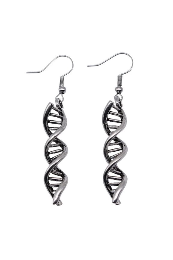 Elegant DNA Double Swirls Earrings Ear Hooks Inspired From Science For Women Students And Teachers In Coppers Materials