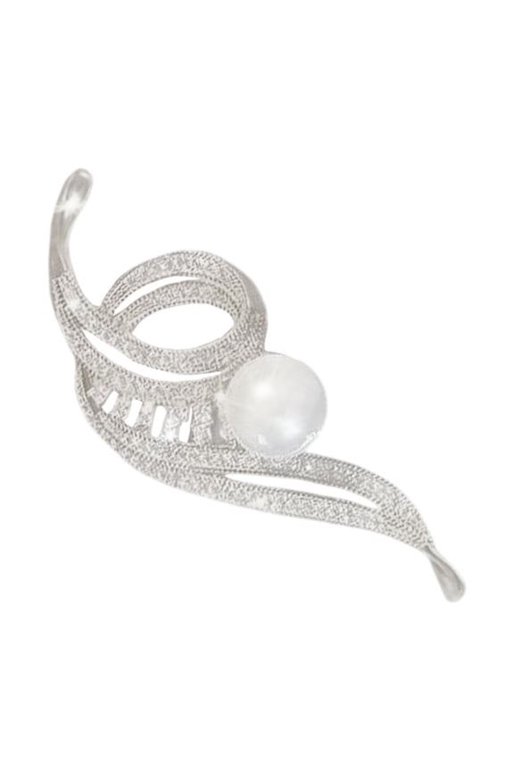 Elegant Women's Musical Note Breastpin with Rhinestones Pearls Alloy Brooch Pin Clothes Accessory for Party or Wedding