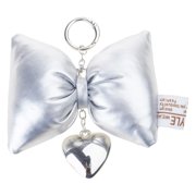 Fogun Exquisit Heart Keychain Heart Bag Pendant Alloy Bowknot Keyrings for Car Key Backpack Projects