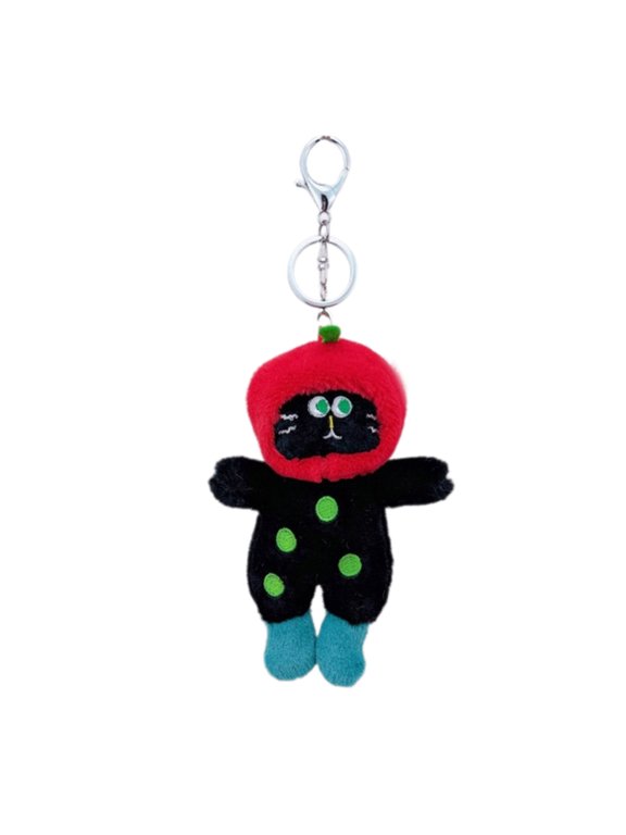 Fashion Plush Boot Cat Charm Keychain Haning Ornament Keyring Sweet Cool Pendant Decoration for Purse Bag Backpack