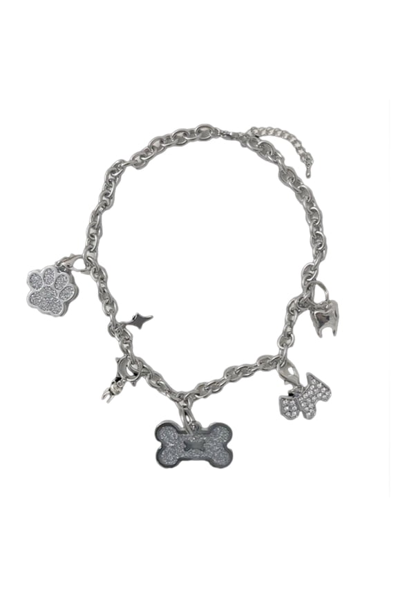 Fashion Punk Dog Bone Charm Necklace Adjustable Gothic Choker Collar Necklace Sweet Cool Neck Chain Party Jewelry