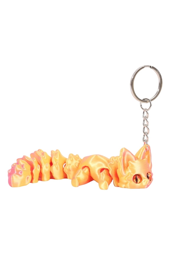 3D Printed Keychain Pendant with Movable Tail Creative Designing Decorative Bag Charm Fashion Accessory