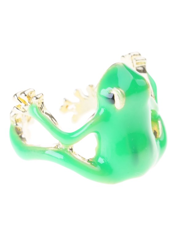 Fashionable Frog Rings Adjustable Open Rings High Polish Alloy Jewelry for Men and Women Stylish Party Ornament