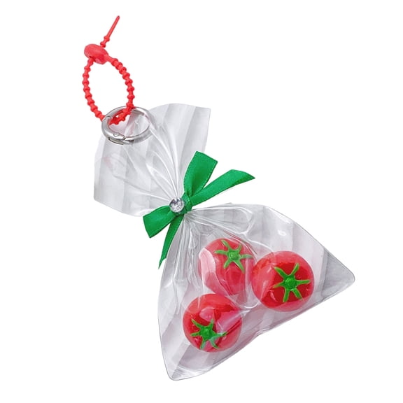 Fogun Fashionable Tomato Leaf Keychain Decorative Tomato Leaf Keychain Delicate Key Chain Adornment for Keys or Bags