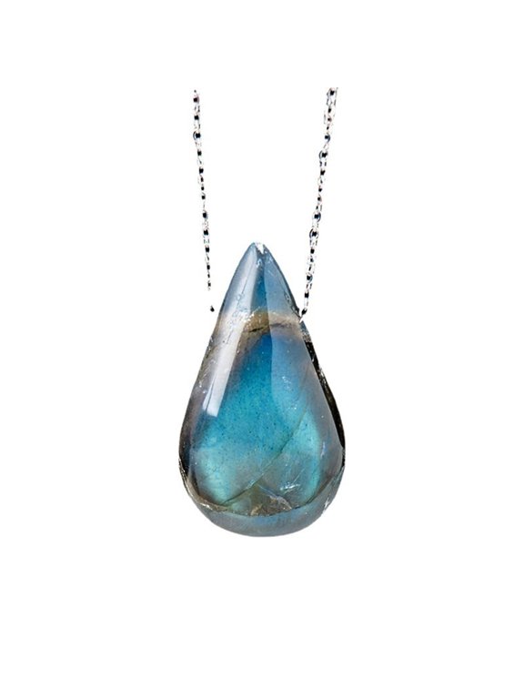 Hand-Making Pendant Necklace Simple Water Drop Shaped Pendant Party Jewelry Moonstone Pendant Necklace Jewelry