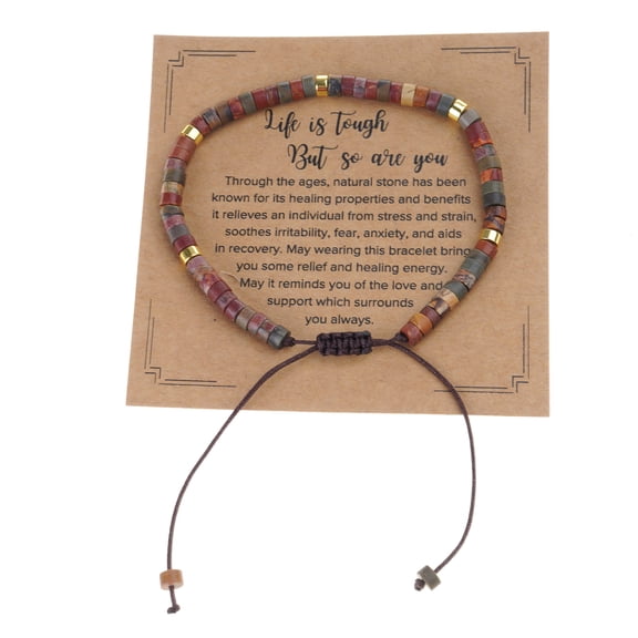 Fogun Handcraft Adjustable Bracelet With Unique Designs and Blessing Card Portable for Birthday Gifts In Various Color