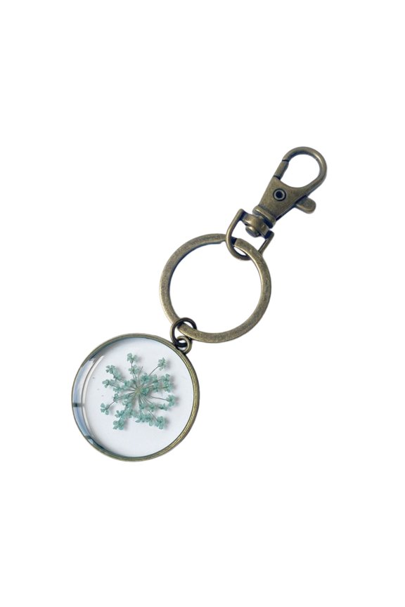 Handcrafted Resin Keychain Real Flower Key Pendant Unique Bag Pendant Stylish Bag Charm Beautiful Key Jewelry for Daily