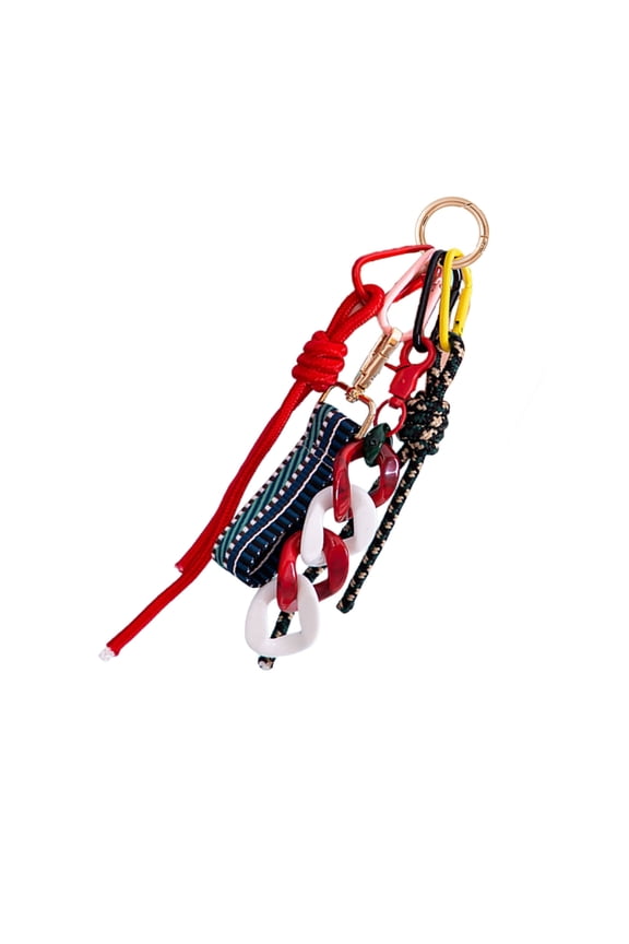 Handwoven Nylon Cord Keychain Charm Elegant Hanging Rope Accessory for Phone Stylish Bag Pendant Trendy Ladies Keyring