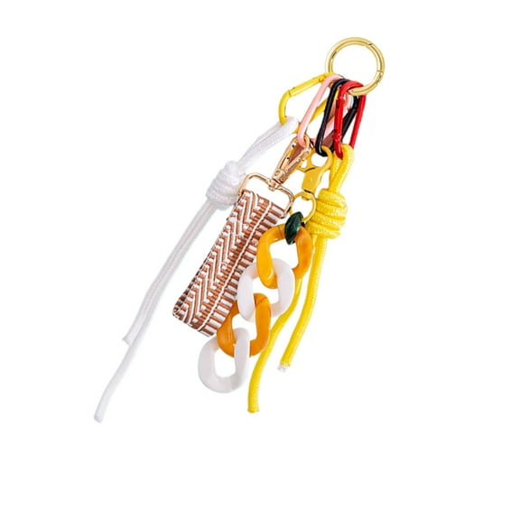 Fogun Handwoven Nylon Cord Keychain Charm Elegant Hanging Rope Accessory for Phone Stylish Bag Pendant Trendy Ladies Keyring