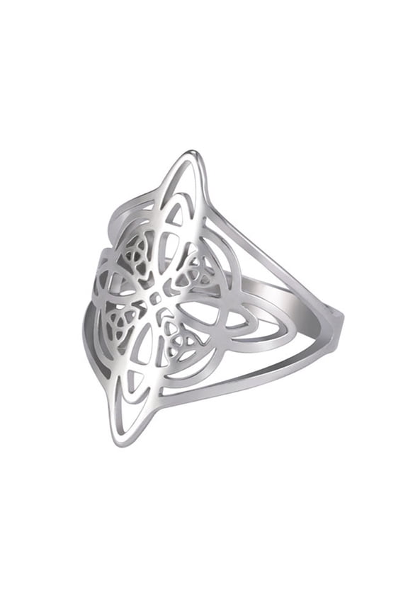 Hollow Witches Knot Amulets Rings Jewelry Punk Finger Bands Birthday Gifts for Women Men