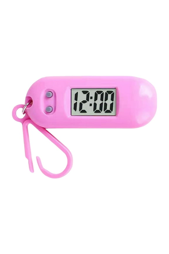 Sporty LED Digital Keychain Pocket Watch Miniature Clock for Students and Kids Practical Travel Backpack Accessory