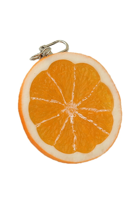 Lemon Keychain Bag Charm Simulation Fruit Key Chain Alloy Fruit Model Pendant Keyring Jewelry Fashionable Accessory