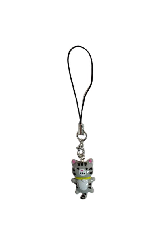 Lovely Cat Pendant Phone Chain Strap Kitten Charm Keychain Phone Lanyard Acrylic Keyring Bag Ornament Jewelry