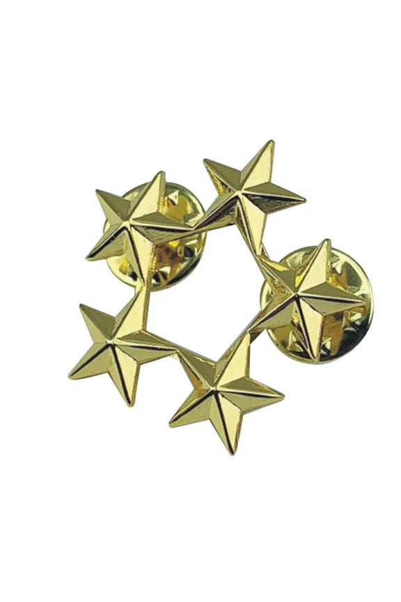 Metal Five-pointed Star Badge Lapel Pins Jewelry Costume Decorations