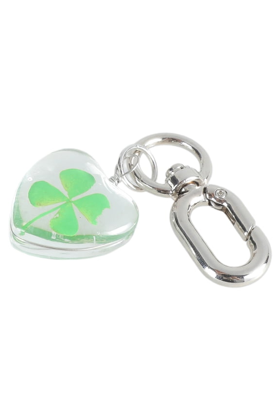 Multi Purpose Four Leaf Clovers Keychain Trendy Four Leaf Clovers Key Rings Adornment Eye Catching Keychain Pendant