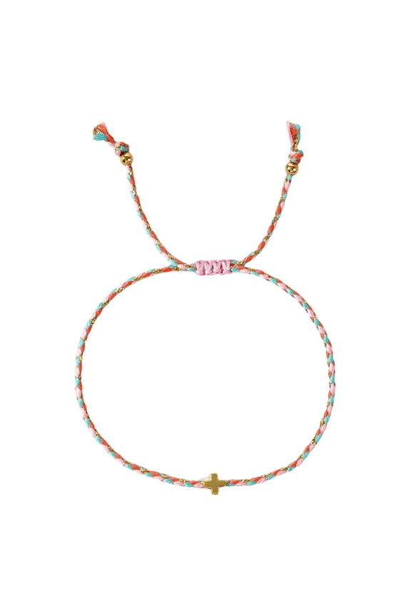 Multipurpose Retro Styles Cotton Rope Crosses Bracelet Adjustable Multilayer Designs for Men and Women