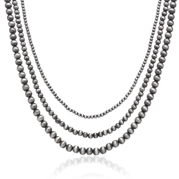 Fogun Pearl Layered Necklace Vintage Grey-Pearl Choker Necklace Clavicle Chain Fashion Jewelry for Women Cowgirl