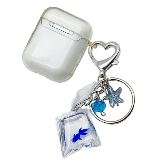 Fogun Pet Fish Charm Keychain Sweet Cartoon Pendant Car Keyring Backpack Decoration Fashion Jewelry for Women and Girls