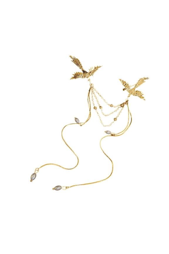 Phoenixes Brooch Pin Delicate Long Fringe Breastpin for Women and Men Animal Bird Corsage Clothes Party Accessories
