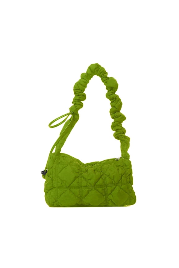 Pleated Crossbody Bag Purse Shoulder Bag Handbag Purse Quilted Crossbody Shoulder Bag Adjustable Drawstring Belt