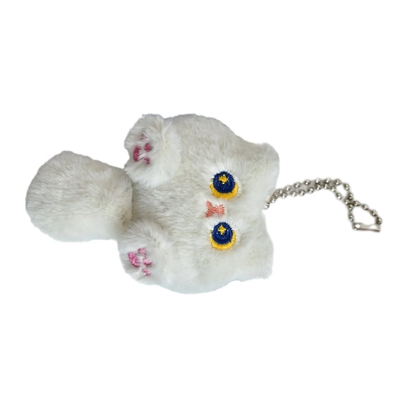Fogun Plush Cat Keychain Cartoon Animal Pendant Keyring Fashionable Stuffed Doll Key Rings Jewelry for Backpacks and Phones