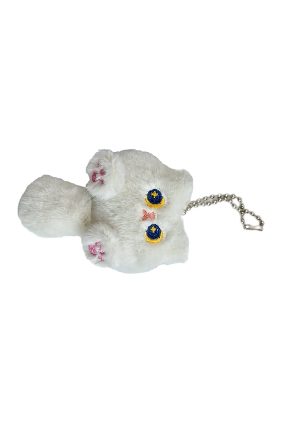Plush Cat Keychain Cartoon Animal Pendant Keyring Fashionable Stuffed Doll Key Rings Jewelry for Backpacks and Phones
