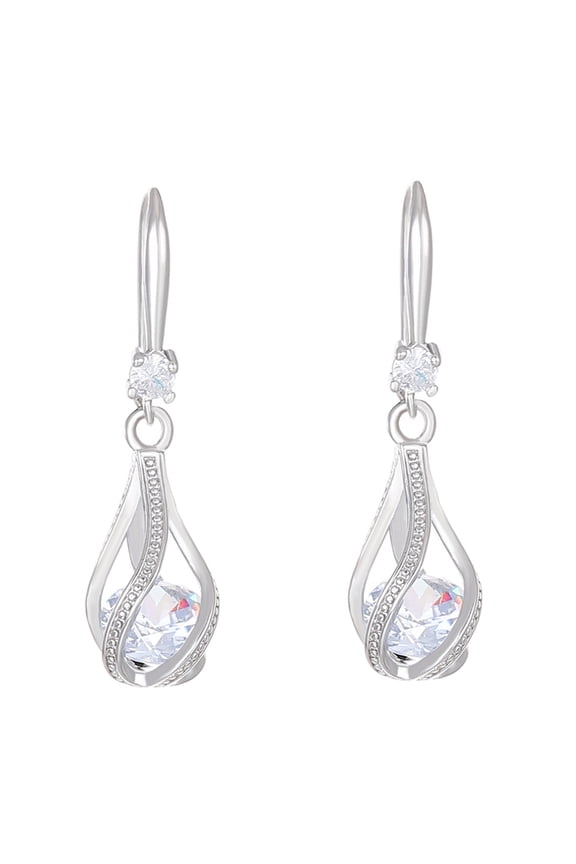 Rotating Water Drop Dangle Earrings Party Jewelry Brass Texture for Enhancing Elegances for Office or Party Setting