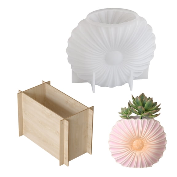 Fogun Silicone Mold For Sunflower Vase DIY Projects Great For Resin And Plaster Creations With Realistic 3D Design