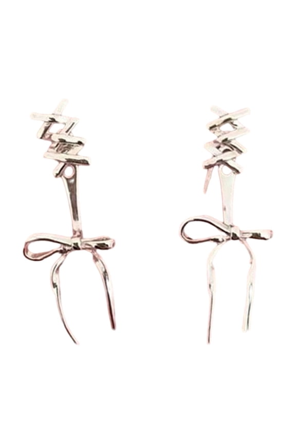 Simple Butterfly Knot Earrings for Women Bow Ear Piercing Ornament Delicate Bowknot Shaped Ear Studs Jewelry Ornament